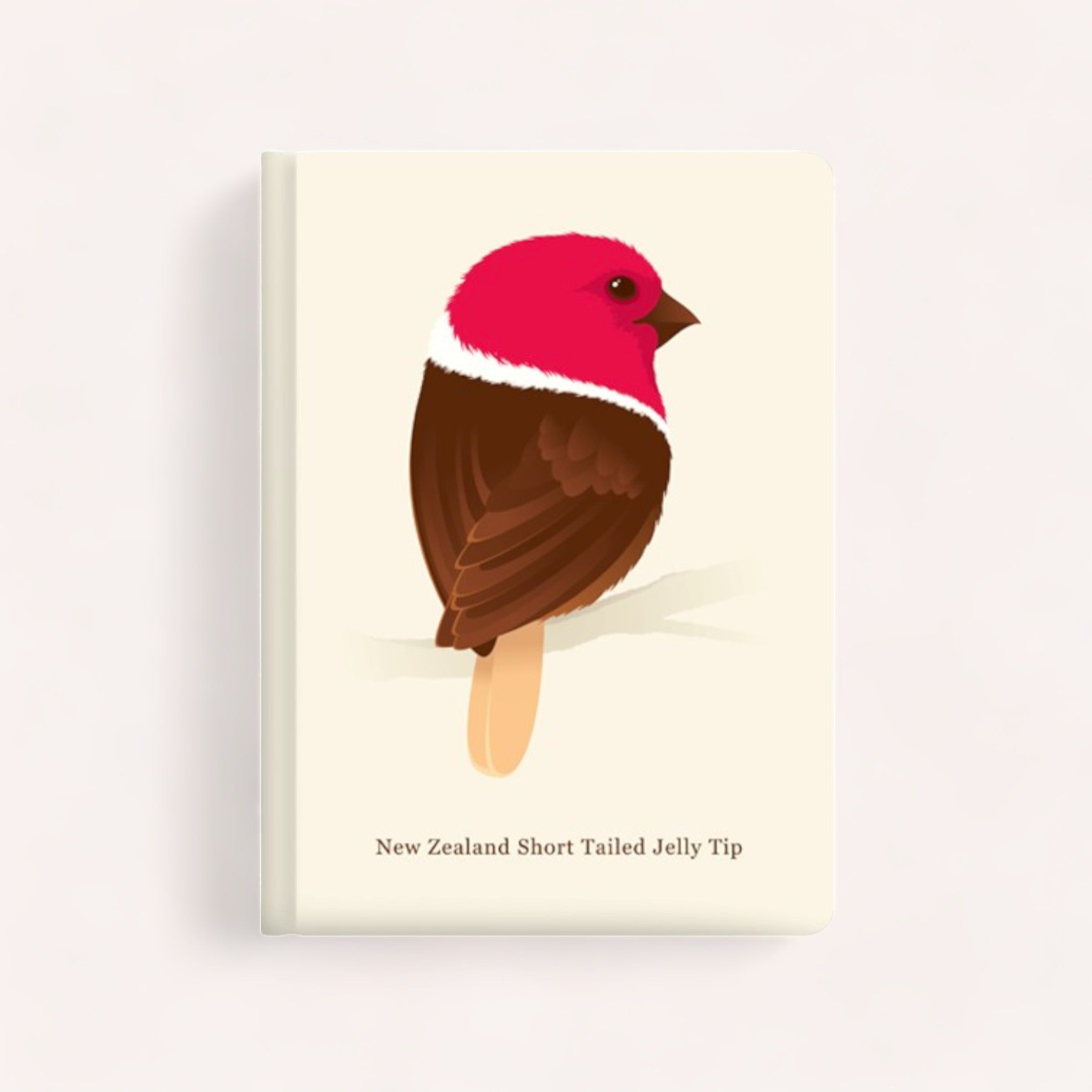 A whimsical Short Tail Jelly Tip Journal cover featuring an illustration of a bird with the body of a chocolate ice cream bar on a stick, humorously named "New Zealand short-tailed jelly tip," by Glenn Jones Accessories.