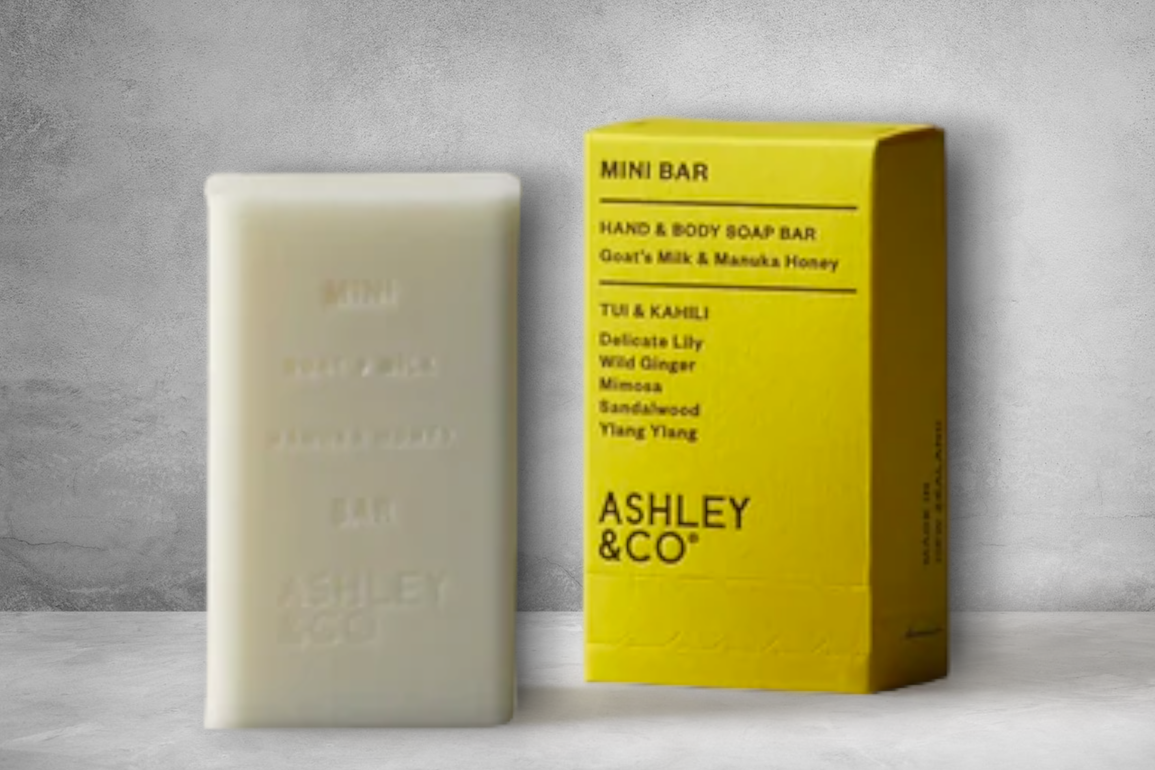 Ashley & Co tui & kahili mini bar soap
