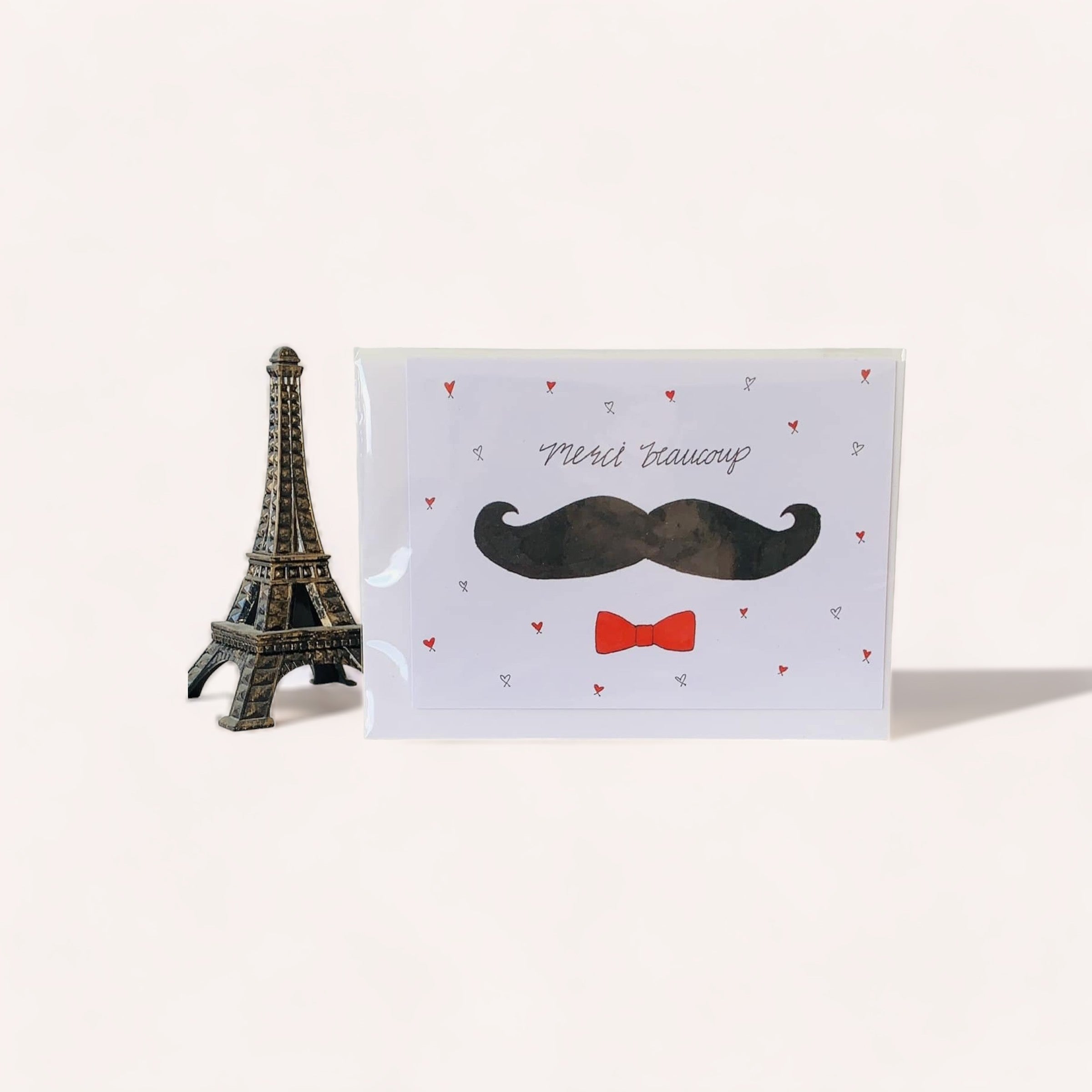 merci beaucoup thank you greeting card